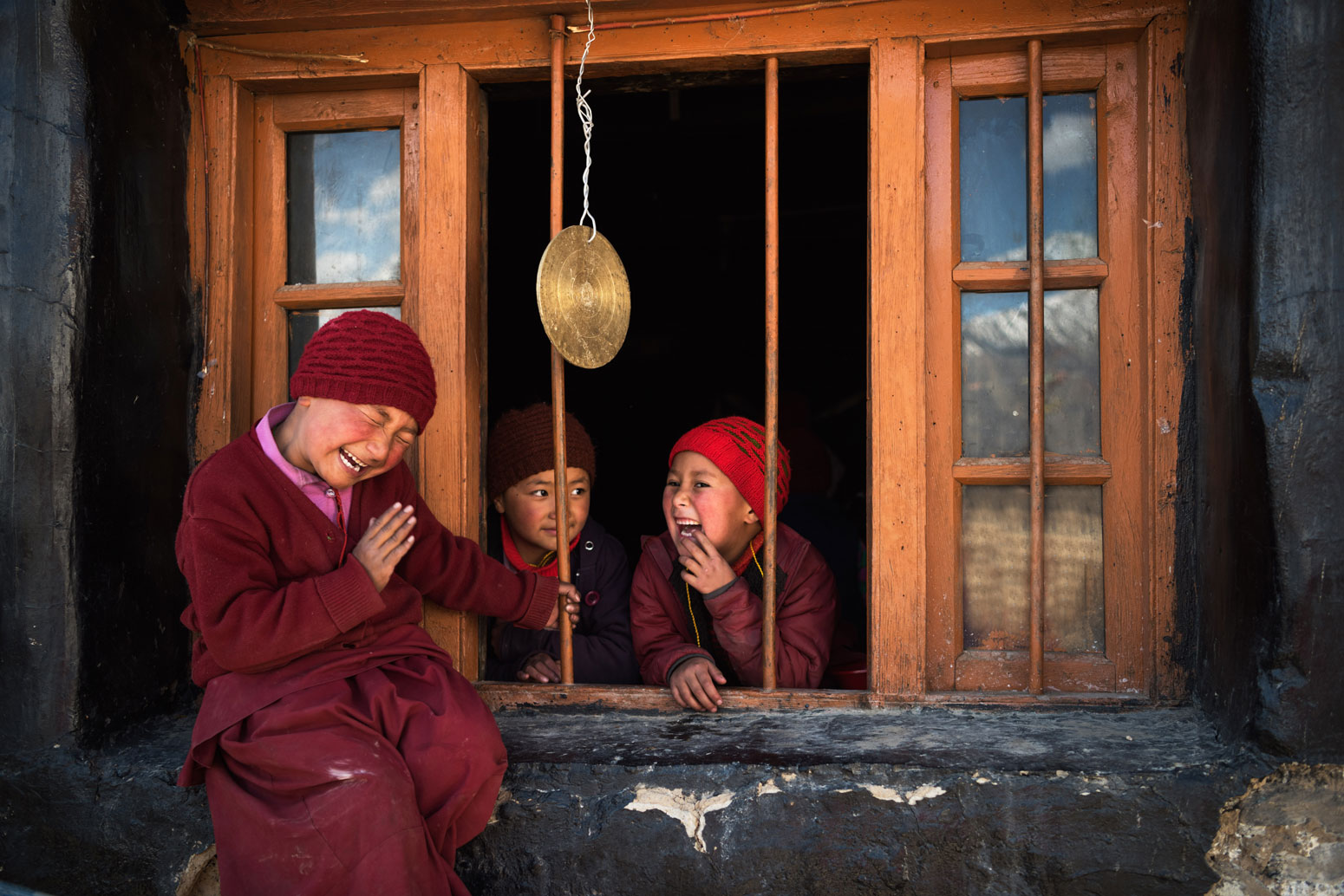 Monache novizie del monastero di Karsha, Ladakh
